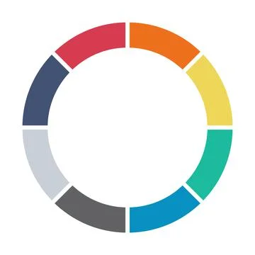Infographic pie chart. Cycle presentation diagram 8 section. Vector isolated Illustrazione stock