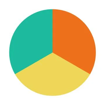 Infographic pie chart. Cycle presentation diagram 3 section. Vector isolated Stock Illustration