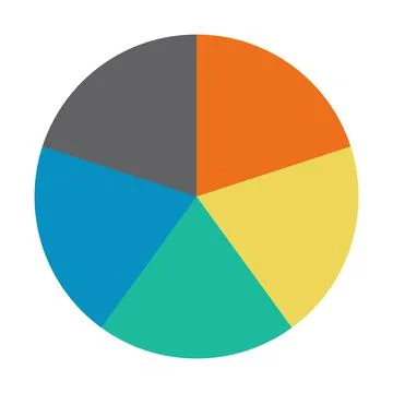 Infographic pie chart. Cycle presentation diagram 5 section. Vector isolated Stock Illustration