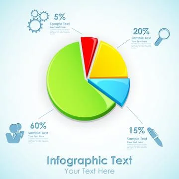 Infographic Pie Chart Stock Illustration