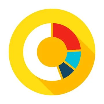 Infographic Pie Flat Circle Icon Stock Illustration