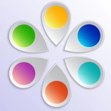 Infographic pointer design elements Stock Illustration