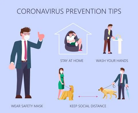 Infographic of precautions epidemic outbreak Stock Illustration