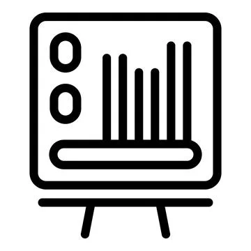 Infographic presentation icon with bar graph 스톡 일러스트