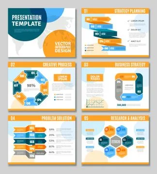 Infographic Presentation Set Stock Illustration