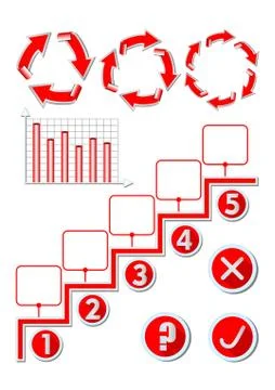 Infographic presentation template with a set of elements, cycle arow diagram, Stock Illustration