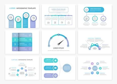 Infographic Presentation Templates Stock Illustration