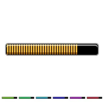 Infographic progress bar cartoon vector graphic Stock Illustration