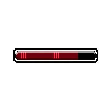 Infographic progress bar pixel art vector illustration Stock Illustration