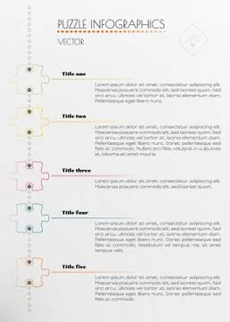 Infographic puzzle vector Stock Illustration
