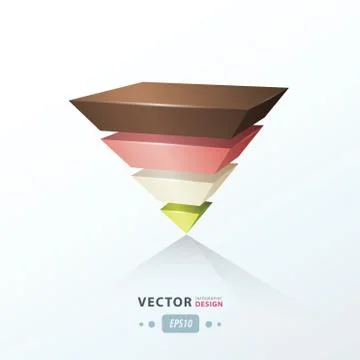 Infographic  pyramid vector Stock Illustration