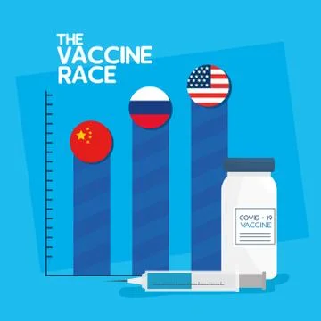 Infographic of the race between country, for developing coronavirus covid19 Stock Illustration