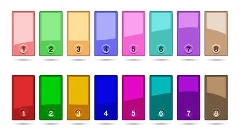 Infographic -  rectangles (8 options) Stock Illustration