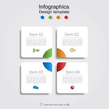 Infographic report template with place for data. Vector illustration Illustrazione stock