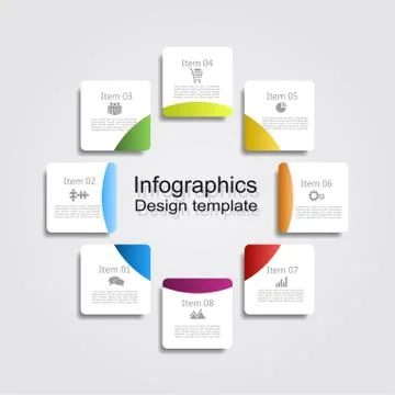 Infographic report template with place for data. Vector illustration 스톡 일러스트