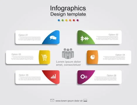Infographic report template with place for data. Vector illustration Illustrazione stock