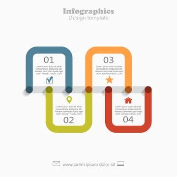Infographic report template with place for data. Vector illustration Stock Illustration