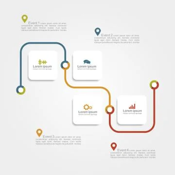 Infographic report template. Vector illustration Stock Illustration