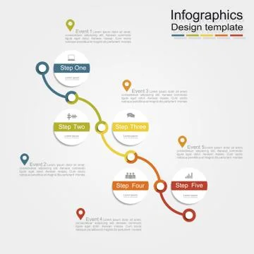 Infographic report template. Vector illustration Stock Illustration