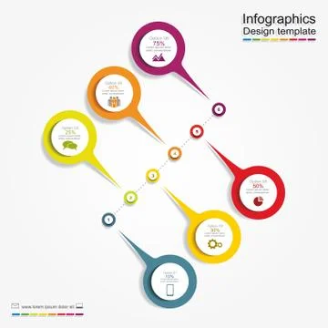 Infographic report template. Vector illustration Illustration