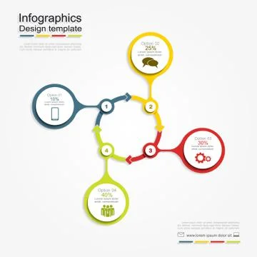 Infographic report template. Vector illustration Stock Illustration