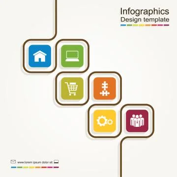 Infographic report template. Vector illustration Stock Illustration