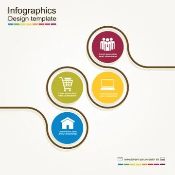 Infographic report template. Vector illustration Stock Illustration