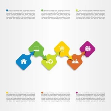 Infographic report template. Vector illustration Stock Illustration