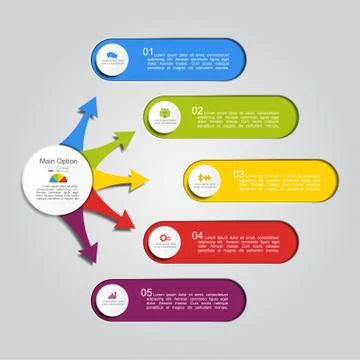 Infographic report template. Vector illustration Stock Illustration