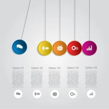Infographic report template. Vector illustration Stock Illustration