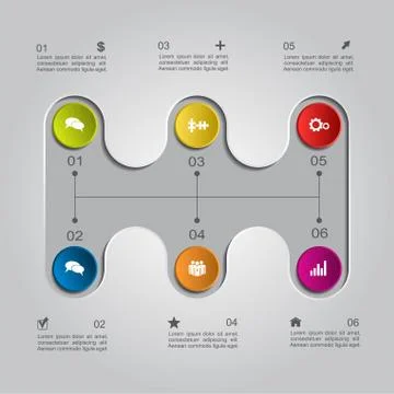 Infographic report template. Vector illustration Stock Illustration