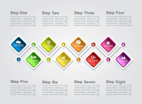 Infographic report template. Vector illustration Stock-Illustration