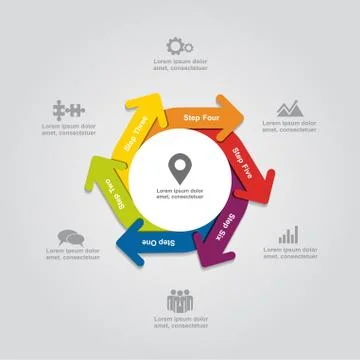 Infographic report template. Vector illustration Stock Illustration