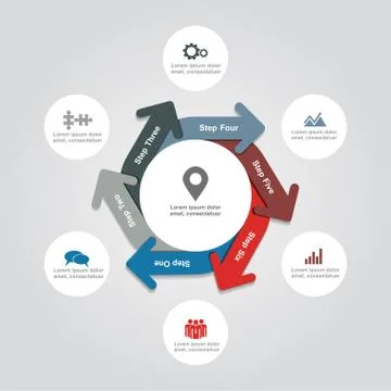 Infographic report template. Vector illustration Stock Illustration