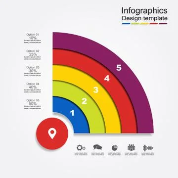 Infographic report template. Vector illustration Stock Illustration