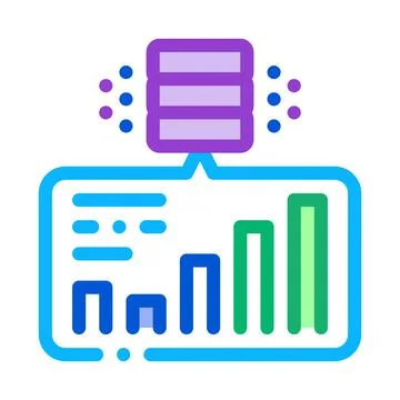 Infographic research of machine learning color icon vector illustration 스톡 일러스트