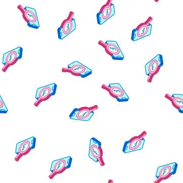 Infographic research on mobile screen isometric icon seamless pattern 스톡 일러스트