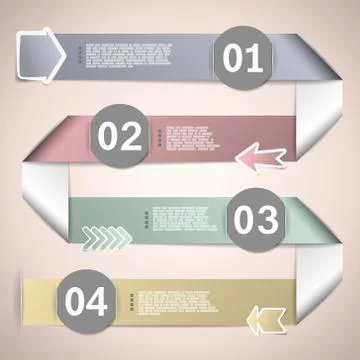 Infographic ribbons for data presentation eps10 vector illustrat Stock Illustration
