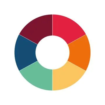 Infographic round multicolored data icon. Vector graphic Stock Illustration