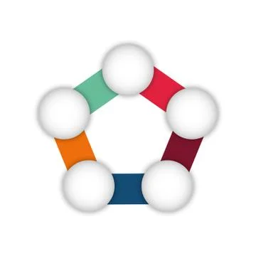 Infographic round multicolored data icon. Vector graphic Stock Illustration