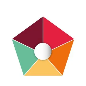 Infographic round multicolored data icon. Vector graphic Stock Illustration