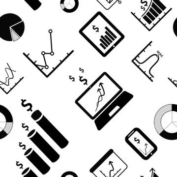 Infographic seamless background Stock Illustration