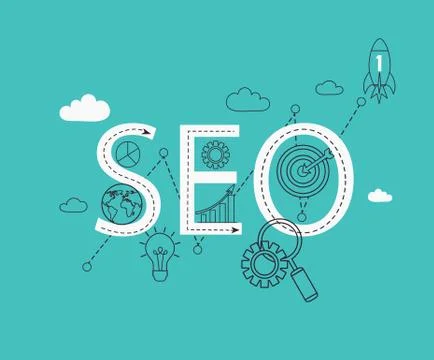 Infographic of SEO. Stock-Illustration
