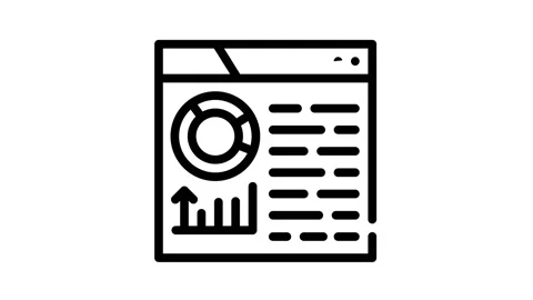 Infographic seo optimization black icon animation Stock Footage 156654530