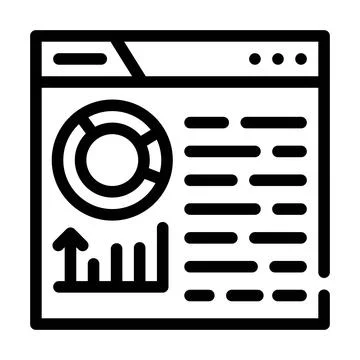 Infographic seo optimization line icon vector illustration イラスト素材