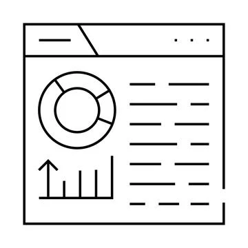 Infographic seo optimization line icon vector illustration Illustrazione stock