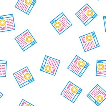 Infographic seo optimization vector seamless pattern 库存插图