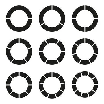 Infographic set. Circle division on equal parts. Stock Illustration