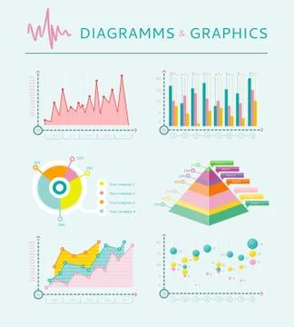 Infographic set elements, Graph and Charts, Diagrams Stock Illustration