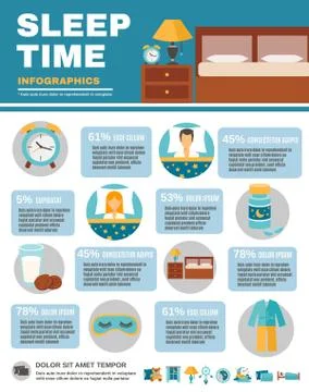 Infographic Sleep Time Stock Illustration